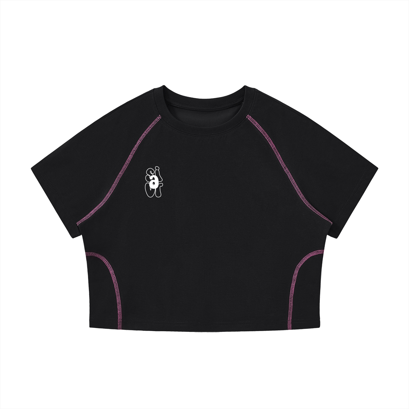 sivra's stitch raglan crop T