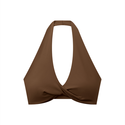 sivra's beyond pleated halter sports bra