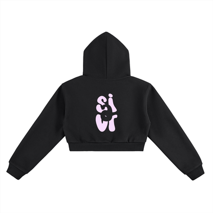 sivra's cropped boxed hoodie