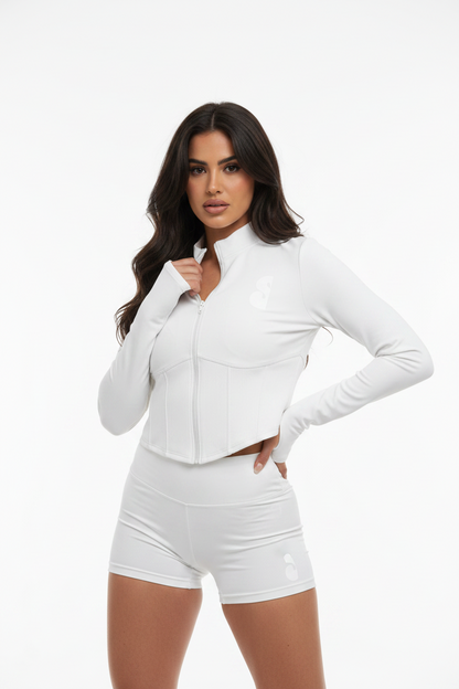 sivra's slim fit full-zip yoga jacket