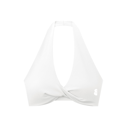 sivra's pleated halter sports bra