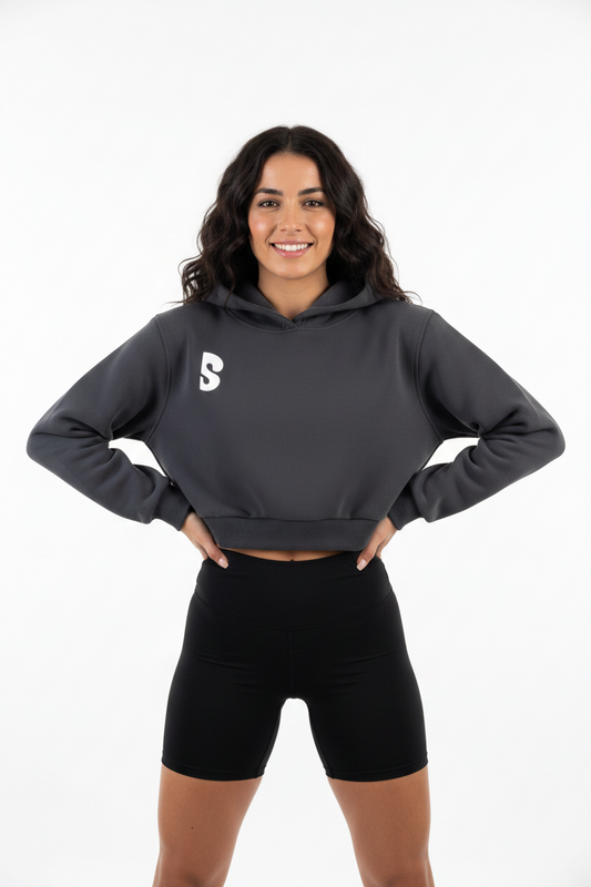 sivra's cropped boxed hoodie