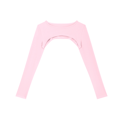 sivra's cutout long sleeve shrug