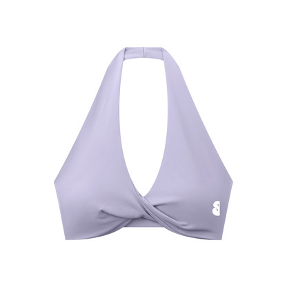 sivra's pleated halter sports bra