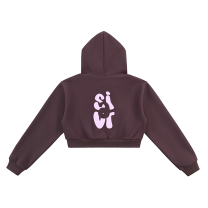 sivra's cropped boxed hoodie