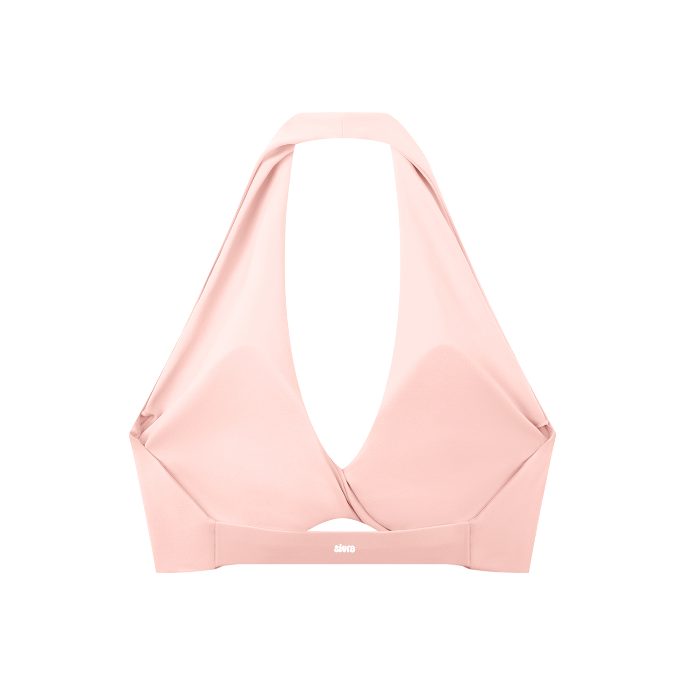 sivra's pleated halter sports bra