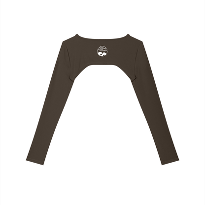 sivra's cutout long sleeve shrug