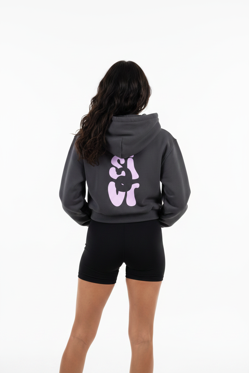 sivra's cropped boxed hoodie