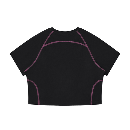 sivra's stitch raglan crop T