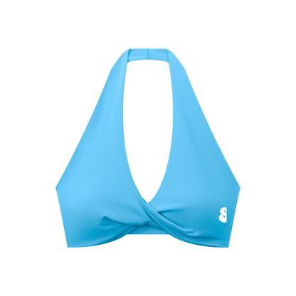 sivra's pleated halter sports bra