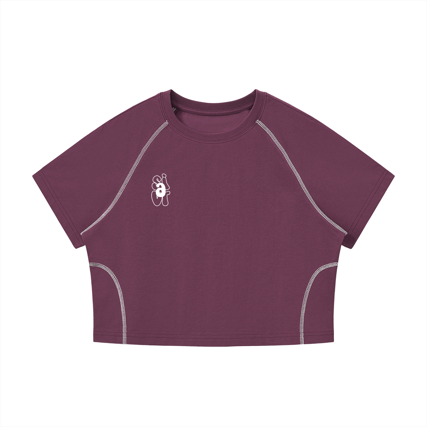 sivra's stitch raglan crop T