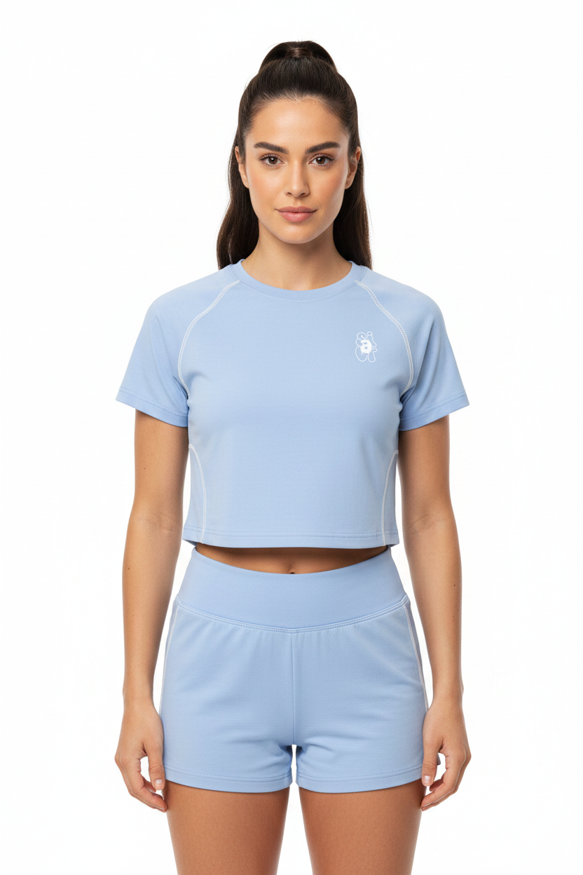 sivra's stitch raglan crop T