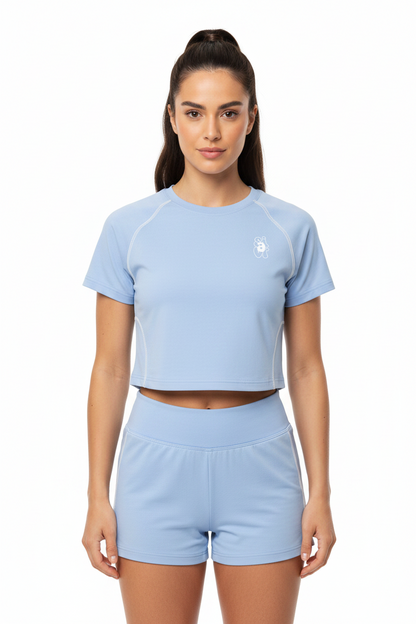 sivra's stitch raglan crop T