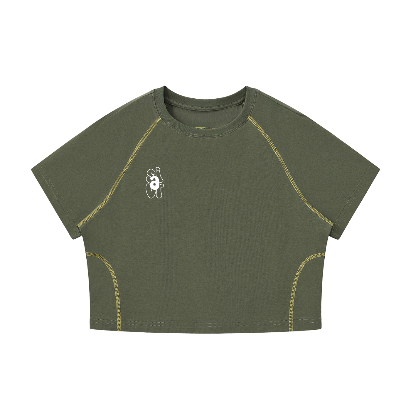 sivra's stitch raglan crop T