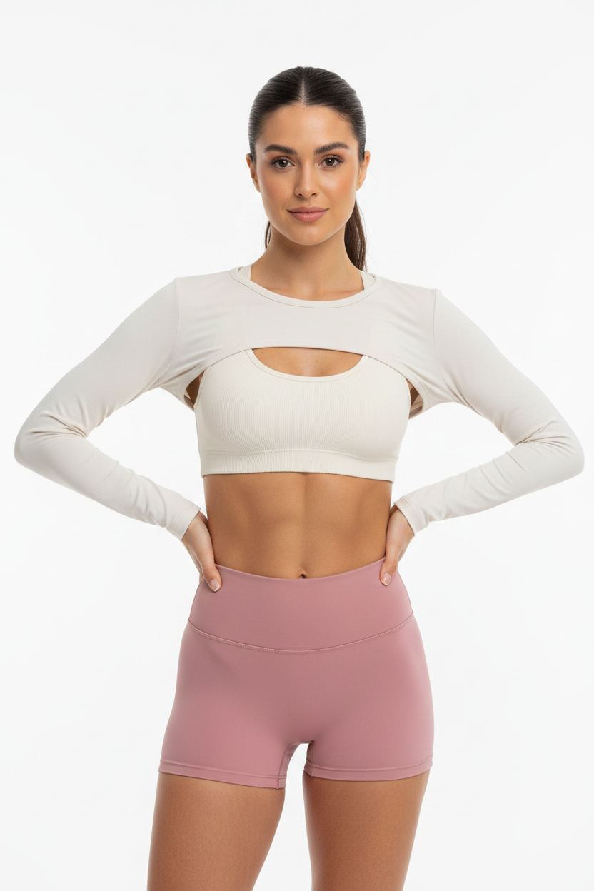 sivra's cutout long sleeve shrug